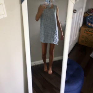 J Jill Blue Linen Dress‎ S Petite NWOT